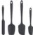 U-Taste Silicone Spatula Set with 600 Degrees Fahrenheit Heat Resistant (Black)
