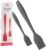 Kitchen Mama WALTZGRIP Platinum Silicone Basting Pastry Brush: Set of 2 Heat-Resistant for Cooking, Baking, Pastries, Grilling, Spreading Oil, Butter, BBQ Sauce, Eggs. Dishwasher-Safe (Metal Grey)