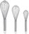Whisks for Cooking, 3 Pack Stainless Steel Whisk for Blending, Whisking, Beating and Stirring, Enhanced Version Balloon Wire Whisk Set, 8″+10″+12″